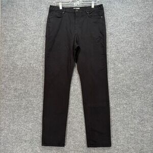 Gerard Darel Pants Womens 42 Black Stretch Cotton Slim Straight Leg Casual Pants